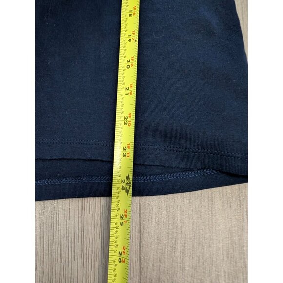 Chaps Navy Blue Ruffle V-Neck Sleeveless Top With Tie Detail Womens Size L - Picture 5 of 6